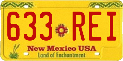 NM license plate 633REI
