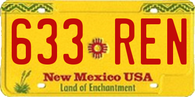 NM license plate 633REN