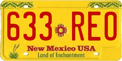 NM license plate 633REO