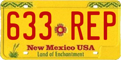 NM license plate 633REP