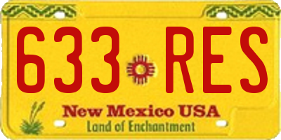 NM license plate 633RES