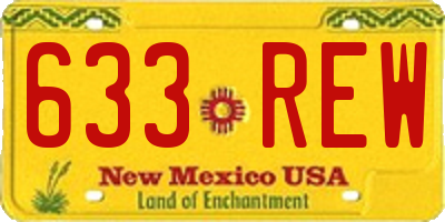 NM license plate 633REW