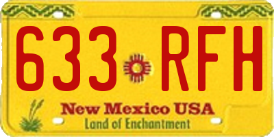 NM license plate 633RFH