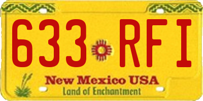 NM license plate 633RFI