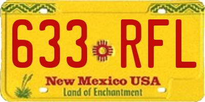 NM license plate 633RFL