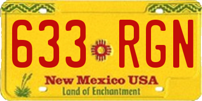 NM license plate 633RGN