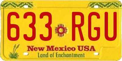 NM license plate 633RGU