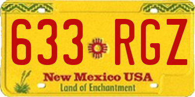 NM license plate 633RGZ