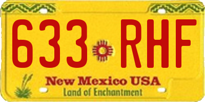 NM license plate 633RHF