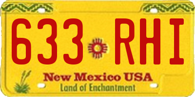 NM license plate 633RHI