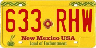 NM license plate 633RHW