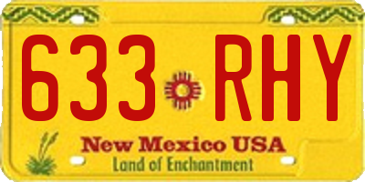 NM license plate 633RHY
