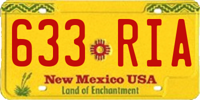 NM license plate 633RIA