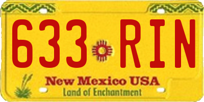 NM license plate 633RIN