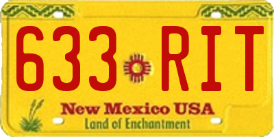 NM license plate 633RIT