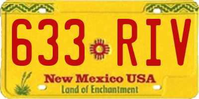 NM license plate 633RIV