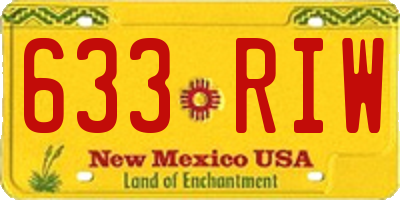 NM license plate 633RIW