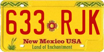 NM license plate 633RJK