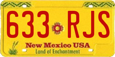 NM license plate 633RJS