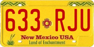 NM license plate 633RJU
