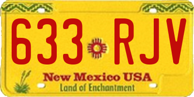 NM license plate 633RJV