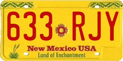 NM license plate 633RJY