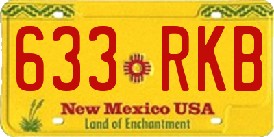 NM license plate 633RKB