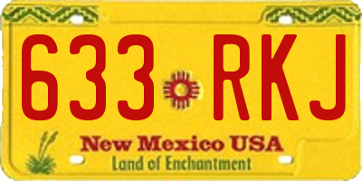 NM license plate 633RKJ
