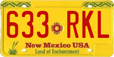 NM license plate 633RKL