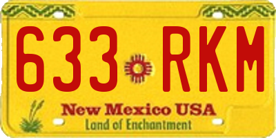 NM license plate 633RKM