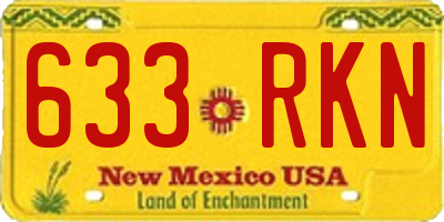 NM license plate 633RKN