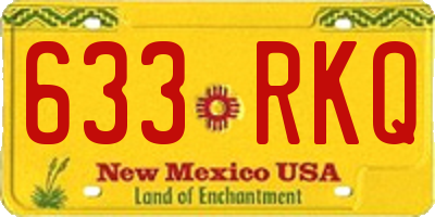 NM license plate 633RKQ