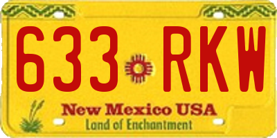 NM license plate 633RKW