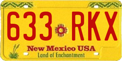 NM license plate 633RKX