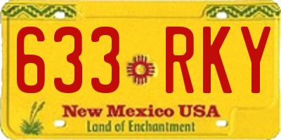 NM license plate 633RKY