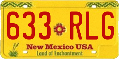 NM license plate 633RLG