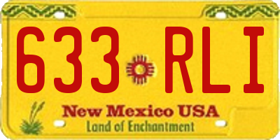 NM license plate 633RLI