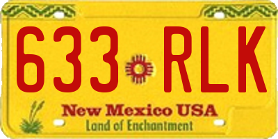 NM license plate 633RLK