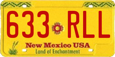 NM license plate 633RLL