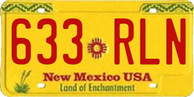 NM license plate 633RLN