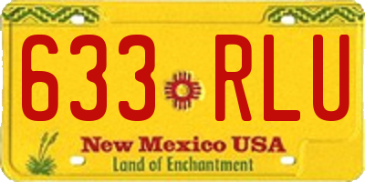 NM license plate 633RLU