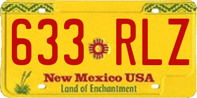 NM license plate 633RLZ