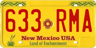 NM license plate 633RMA