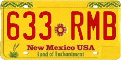 NM license plate 633RMB