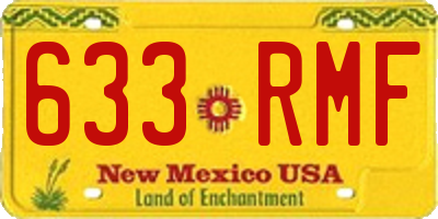 NM license plate 633RMF