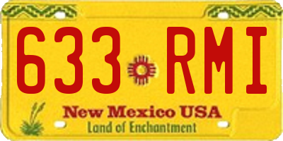 NM license plate 633RMI