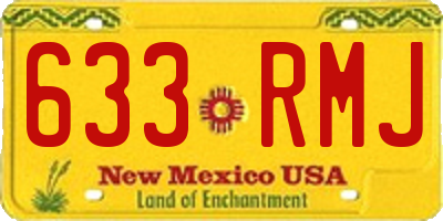 NM license plate 633RMJ