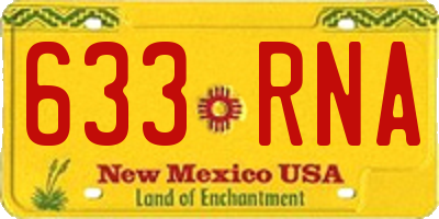 NM license plate 633RNA