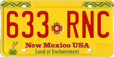NM license plate 633RNC