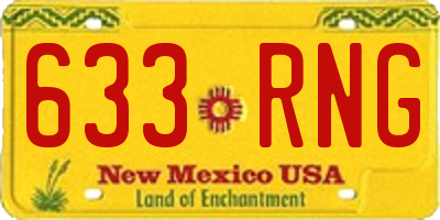 NM license plate 633RNG